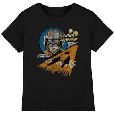 Star Wars Mos ESPA Anakin T-shirt unisexe pour enfant, Noir, 12-13 ans Star Wars Mos ESPA Anakin T-shirt unisexe pour enfant, Noir, 12-13 ans