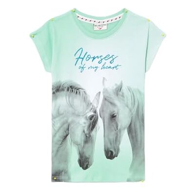 SALT AND PEPPER Girls Ts Fotoprint Horse Heads T-shirt Fille SALT AND PEPPER Girls Ts Fotoprint Horse Heads T-shirt Fille