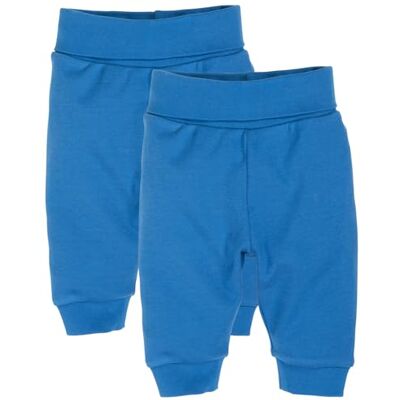 Playshoes Lot de 2 pantalons de jogging bouffants pour bébé, bleu, 80 Playshoes Lot de 2 pantalons de jogging bouffants pour bébé, bleu, 80