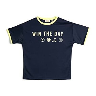 Koton T-shirt à manches courtes et col rond en coton pour garçons Koton T-shirt à manches courtes et col rond en coton pour garçons