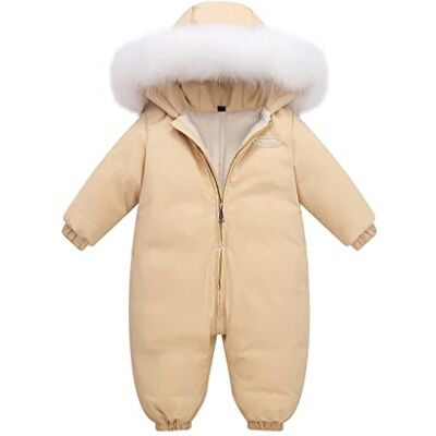 BRONG Combinaison de Neige D'Hiver pour Bébé Filles Doudoune Barboteuse à Capuche GrenouillèRe Garçons Combinaisons Une Pièce Chaude Veste Kaki 12-18 Mois BRONG Combinaison de Neige D'Hiver pour Bébé Filles Doudoune Barboteuse à Capuche GrenouillèRe Garçons Combinaisons Une Pièce Chaude Veste Kaki 12-18 Mois