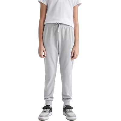 DeFacto Pantalon pour garçon, Gris chiné, 8-9 ans DeFacto Pantalon pour garçon, Gris chiné, 8-9 ans