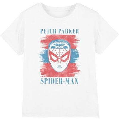 Marvel Spiderman Peter Parker Stripes Unisex Kids T Shirt T-shirt Garçon Marvel Spiderman Peter Parker Stripes Unisex Kids T Shirt T-shirt Garçon