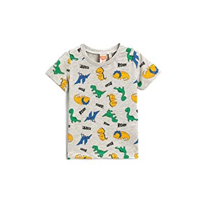 Koton Dinosaur Printed T-shirt Short Sleeve T-shirt Bébé garçon Koton Dinosaur Printed T-shirt Short Sleeve T-shirt Bébé garçon