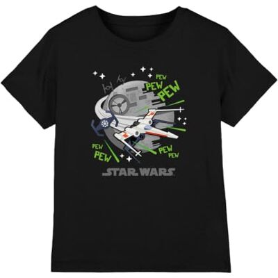 Star Wars Pew Xwing T-shirt unisexe pour enfant, noir, 12-13 ans, Noir, 12-13 ans Star Wars Pew Xwing T-shirt unisexe pour enfant, noir, 12-13 ans, Noir, 12-13 ans