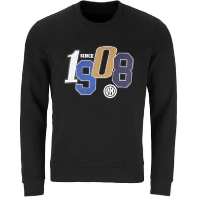 Inter Sweat-shirt Crew College 1908, col rond pour enfant, produit officiel, noir, 8 ans Inter Sweat-shirt Crew College 1908, col rond pour enfant, produit officiel, noir, 8 ans