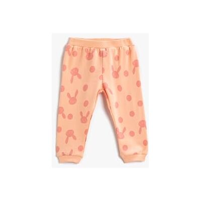 Koton Pantalon de survêtement en coton imprimé pour bébé fille, Design rose (2d7), 12-18 mois Koton Pantalon de survêtement en coton imprimé pour bébé fille, Design rose (2d7), 12-18 mois