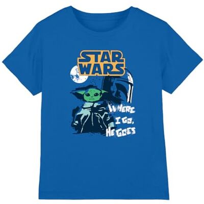 Star Wars Swipe Grogu T-shirt unisexe pour enfant, bleu roi, 9-10 ans, bleu marine, 9-10 ans Star Wars Swipe Grogu T-shirt unisexe pour enfant, bleu roi, 9-10 ans, bleu marine, 9-10 ans
