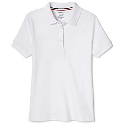 French Toast Polo à manches courtes pour fille Col Picot Uniforme scolaire, Blanc, 14 French Toast Polo à manches courtes pour fille Col Picot Uniforme scolaire, Blanc, 14