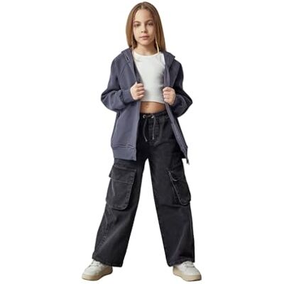 DeFacto Jean pour fille, Anthracite, 9-10 ans DeFacto Jean pour fille, Anthracite, 9-10 ans