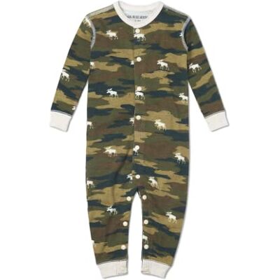 Little Blue House Hatley Union Suit Pantoufles Bambins Mixte bébé, Camooseflage, 6-12 mois Little Blue House Hatley Union Suit Pantoufles Bambins Mixte bébé, Camooseflage, 6-12 mois