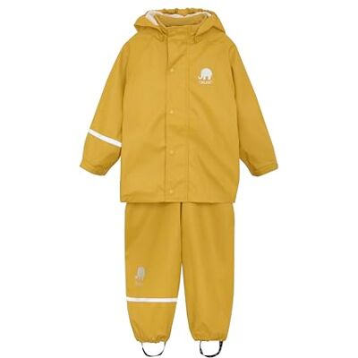 CeLaVi Rainwear Suit Basic Pantalon de pluie Fille, Jaune (Mineral Yellow 372), 128 (Taille fabricant: 130) CeLaVi Rainwear Suit Basic Pantalon de pluie Fille, Jaune (Mineral Yellow 372), 128 (Taille fabricant: 130)