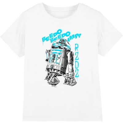 Star Wars R2D2 Graff T-shirt unisexe pour enfant, blanc, 9-10 ans, blanc, 9-10 ans Star Wars R2D2 Graff T-shirt unisexe pour enfant, blanc, 9-10 ans, blanc, 9-10 ans