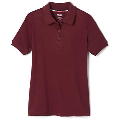 French Toast Sa9423 Short Sleeve Picot Collar Polo Shirt (Standard & Plus) Fille French Toast Sa9423 Short Sleeve Picot Collar Polo Shirt (Standard & Plus) Fille