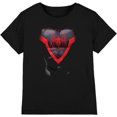 Marvel Spiderman Miles Morales Costume Unisex Kids T Shirt T-shirt Garçon Marvel Spiderman Miles Morales Costume Unisex Kids T Shirt T-shirt Garçon