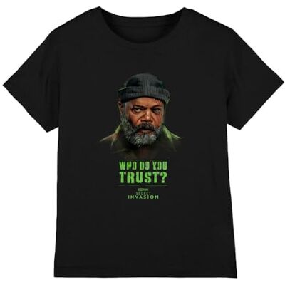 Marvel mandarin creative ltd Secret Invasion Who Do You Trust T-shirt unisexe pour enfants, noir, 12-13 ans, Noir, 12-13 ans Marvel mandarin creative ltd Secret Invasion Who Do You Trust T-shirt unisexe pour enfants, noir, 12-13 ans, Noir, 12-13 ans