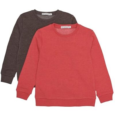 MINYMO Lot de 2 sweat-shirts pour garçon et enfant, multicolore, 86 MINYMO Lot de 2 sweat-shirts pour garçon et enfant, multicolore, 86