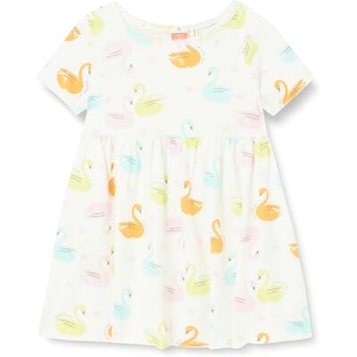 Koton Dress Short Sleeve Crew Neck Cotton Swan Printed Robe Baybgirls Koton Dress Short Sleeve Crew Neck Cotton Swan Printed Robe Baybgirls