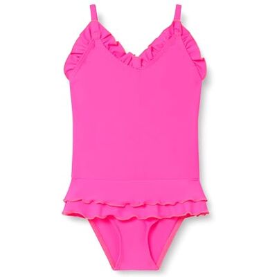 Haute pression Maillot de Bain une Pièce pour Layette Uni Rose Fluo Ecriture Volants Maillot de bain pour bébés et bambins Bébé fille Haute pression Maillot de Bain une Pièce pour Layette Uni Rose Fluo Ecriture Volants Maillot de bain pour bébés et bambins Bébé fille