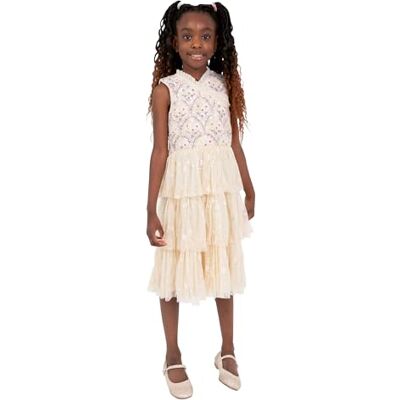Maya Deluxe Girl's Dress Sequin Embellished Tulle Tutu Ruffles Princess Bridesmaid Wedding Guest Kids Childrens Party Flower Girl Robe Fille (lot de 1) Maya Deluxe Girl's Dress Sequin Embellished Tulle Tutu Ruffles Princess Bridesmaid Wedding Guest Kids Childrens Party Flower Girl Robe Fille (lot de 1)