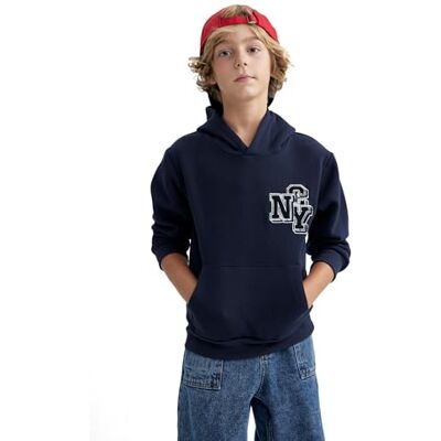 DeFacto B0048a8 Sweat-shirt à capuche Garçon DeFacto B0048a8 Sweat-shirt à capuche Garçon