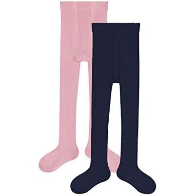 Camano Lot de 2 paires de chaussettes unisexes en coton bio pour enfant Bleu marine + fuchsia, 62 EU, Bleu marine + fuchsia Camano Lot de 2 paires de chaussettes unisexes en coton bio pour enfant Bleu marine + fuchsia, 62 EU, Bleu marine + fuchsia