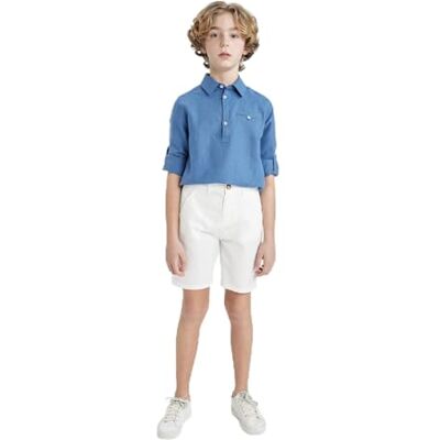 DEFACTO Shorts garçon coupe régulière gabardine - Shorts DEFACTO Shorts garçon coupe régulière gabardine - Shorts