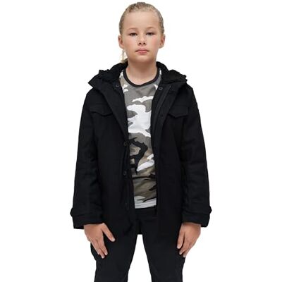 Brandit Parka pour Enfant Mixte, Noir, 122 Brandit Parka pour Enfant Mixte, Noir, 122