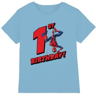 Marvel Press Spiderman Birthday 1 Unisex Kids T Shirt T-shirt Garçon Marvel Press Spiderman Birthday 1 Unisex Kids T Shirt T-shirt Garçon