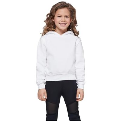 Build Your Brand Girls Cropped Sweat Hoody Capuche Garçon, Blanc., 146/152 cm Build Your Brand Girls Cropped Sweat Hoody Capuche Garçon, Blanc., 146/152 cm
