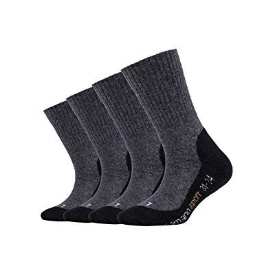 Camano 9301 Chaussettes, 4 X Gris, 31-34 (Lot de 4) Mixte Enfant Camano 9301 Chaussettes, 4 X Gris, 31-34 (Lot de 4) Mixte Enfant