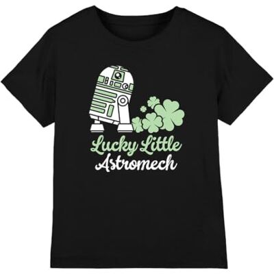 Star Wars St Patrick's Day Lucky Astromech T-shirt unisexe pour enfants, noir, 7-8 ans, Noir, 7-8 ans Star Wars St Patrick's Day Lucky Astromech T-shirt unisexe pour enfants, noir, 7-8 ans, Noir, 7-8 ans