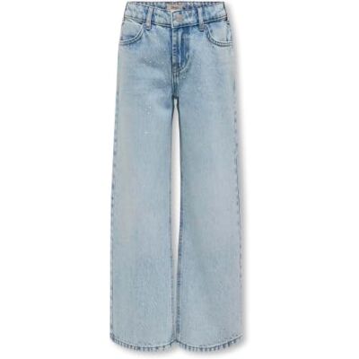 ONLY Jean coupe droite KOGCOBAIN pour fille à jambes larges, Bleu jeans clair, 158 ONLY Jean coupe droite KOGCOBAIN pour fille à jambes larges, Bleu jeans clair, 158