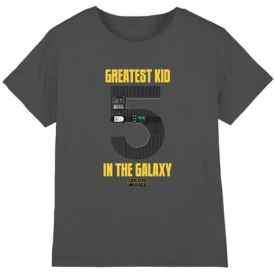 Star Wars T-shirt unisexe Greatest Kid Dark Vador pour enfant, anthracite, 7-8 ans, charbon, 7-8 ans Star Wars T-shirt unisexe Greatest Kid Dark Vador pour enfant, anthracite, 7-8 ans, charbon, 7-8 ans