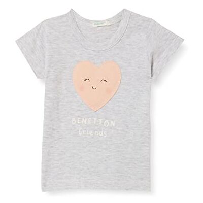 United T- Shirt 3I1XMM289, Gris chiné Clair 506, 50 cm Bébé Fille United T- Shirt 3I1XMM289, Gris chiné Clair 506, 50 cm Bébé Fille