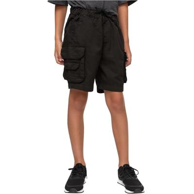 Urban Classics Boys Double Pocket Cargo Shorts Garçon, Noir, L Urban Classics Boys Double Pocket Cargo Shorts Garçon, Noir, L