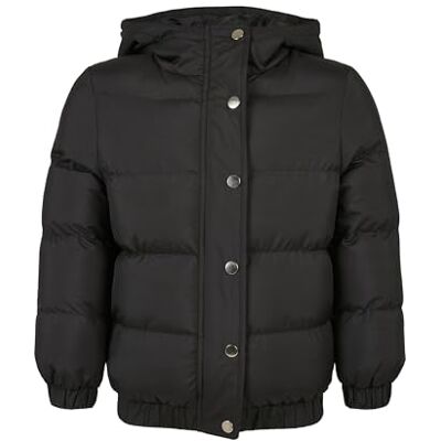 Urban Classics Girls Hooded Puffer Jacket, Noir, 134-140 Garçon Urban Classics Girls Hooded Puffer Jacket, Noir, 134-140 Garçon