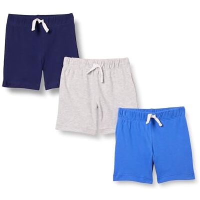 Amazon Essentials Lot de 3 shorts à enfiler en coton pour bébé Unisexe Couleurs discontinuées Bleu/gris chiné/bleu marine Prématuré Amazon Essentials Lot de 3 shorts à enfiler en coton pour bébé Unisexe Couleurs discontinuées Bleu/gris chiné/bleu marine Prématuré