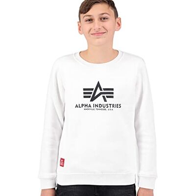 Alpha Basic Sweater Kids/Teens Pantalons Mixte Enfant, 09-white, 10 ans Alpha Basic Sweater Kids/Teens Pantalons Mixte Enfant, 09-white, 10 ans