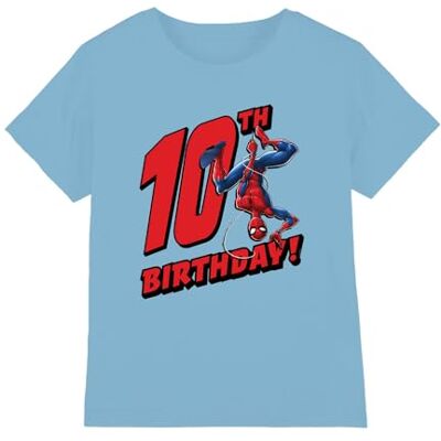 Marvel Spiderman Birthday 10 Unisex Kids T Shirt T-shirt Garçon Marvel Spiderman Birthday 10 Unisex Kids T Shirt T-shirt Garçon