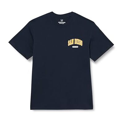 JACK & JONES JJEBRADLEY Varsity Back Tee SS ON LN JNR, Sky Captain, 140 JACK & JONES JJEBRADLEY Varsity Back Tee SS ON LN JNR, Sky Captain, 140