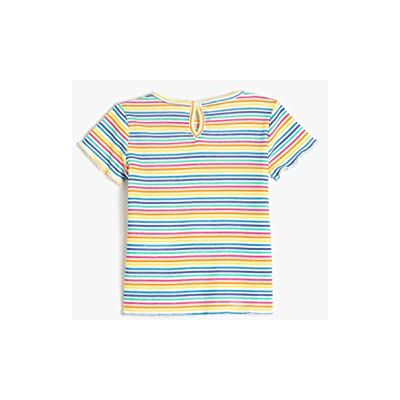 Koton T-shirt Short Sleeve Crew Neck Ribbed T-shirt Babygirls Koton T-shirt Short Sleeve Crew Neck Ribbed T-shirt Babygirls