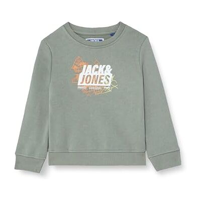 JACK & JONES Jcomap Logo Sweat Crew Neck Mni Maillot de Combinaison Enfants et Garçons, Agave Green, 110 JACK & JONES Jcomap Logo Sweat Crew Neck Mni Maillot de Combinaison Enfants et Garçons, Agave Green, 110