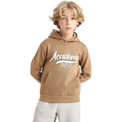 DeFacto Sweat à capuche pour garçon Marron (marron, 11/12 Y), marron, 11-12 ans DeFacto Sweat à capuche pour garçon Marron (marron, 11/12 Y), marron, 11-12 ans