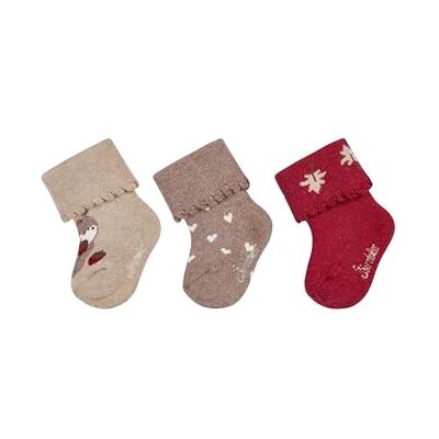Sterntaler Baby Socken 3er Eichhörnch. Lot de 3 paires de chaussettes pour bébé motif écureuil. Fille Sterntaler Baby Socken 3er Eichhörnch. Lot de 3 paires de chaussettes pour bébé motif écureuil. Fille