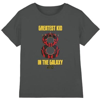 Star Wars Greatest Kid Dark Maul T-shirt unisexe pour enfant, gris anthracite, 3-4 ans, charbon, 3-4 ans Star Wars Greatest Kid Dark Maul T-shirt unisexe pour enfant, gris anthracite, 3-4 ans, charbon, 3-4 ans