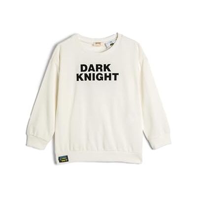 Koton Sweat-shirt à manches longues et col rond brossé sous licence Batman pour garçons Koton Sweat-shirt à manches longues et col rond brossé sous licence Batman pour garçons