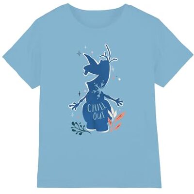 Disney Frozen Chill Out Olaf Silhouette T-shirt unisexe pour enfant, bleu clair, 12-13 ans, bleu clair, 12-13 ans Disney Frozen Chill Out Olaf Silhouette T-shirt unisexe pour enfant, bleu clair, 12-13 ans, bleu clair, 12-13 ans