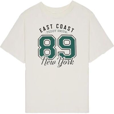 Teddy Smith T-shirt Blanc/Vert Garçon Lou Teddy Smith T-shirt Blanc/Vert Garçon Lou