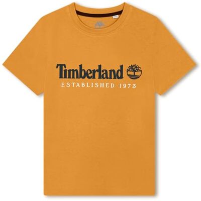 Timberland T-shirt à manches courtes pour garçon, Bottes jaunes, 8 ans Timberland T-shirt à manches courtes pour garçon, Bottes jaunes, 8 ans
